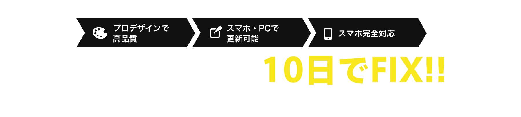 自社ホームページが10日でFIX!!